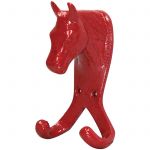 Horse Head Double Stable / Wall Hook Red No. 5372